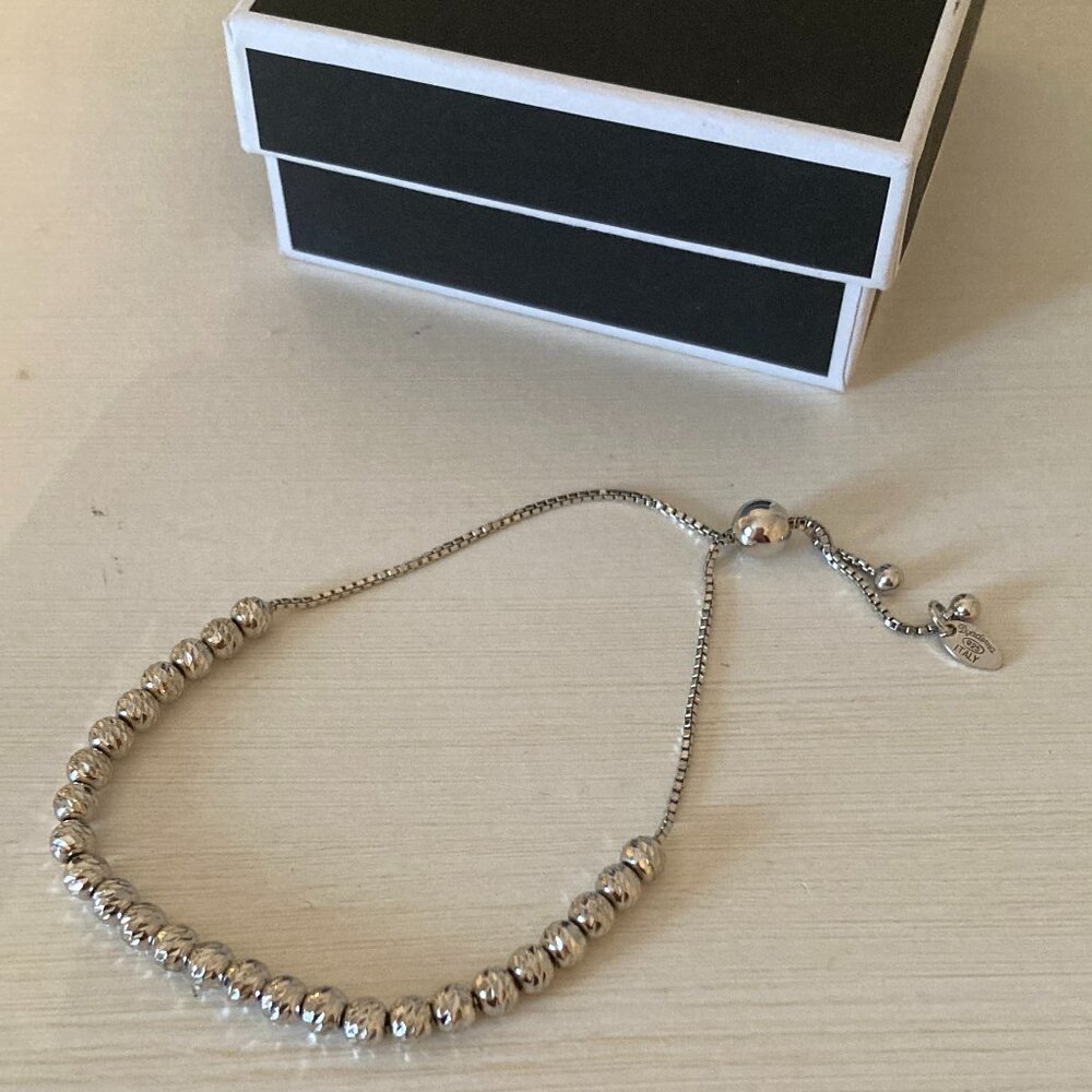 Silver (925) Ball Beads Bolo Style Bracelet - NWOT